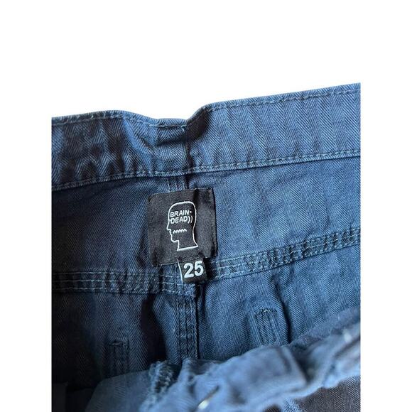 BRAIN DEAD - Women’s DOUBLE KNEE‎ UTILITY PANT - Carpenter - NAVY - size 25 - Picture 8 of 12